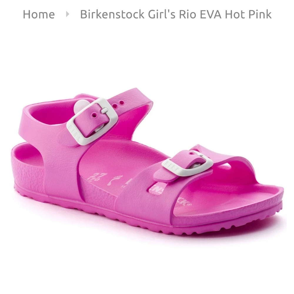 Birkenstock Rio Eva hot pink sandals